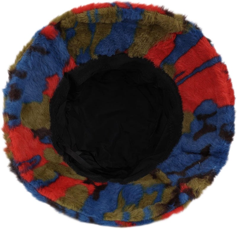 Umeepar Winter Faux Fur Fuzzy Bucket Hat Fluffy Warm Hat for Women Men - Image 3
